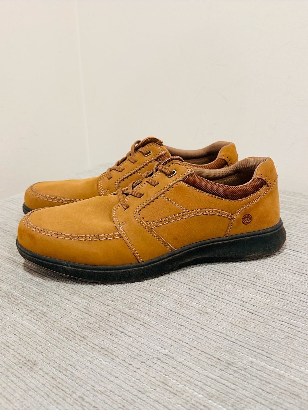 Earth Spirit Niles Men's Leather Oxford Shoes Brown Camo Accent Size 10 W